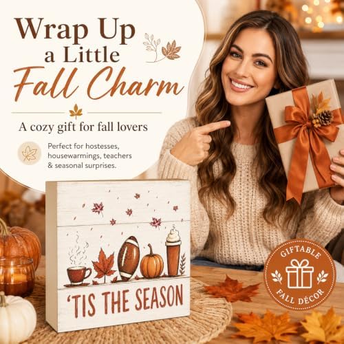 Minimal Pumpkin Fall Decor Sign | Tis The Season Line Art Wall