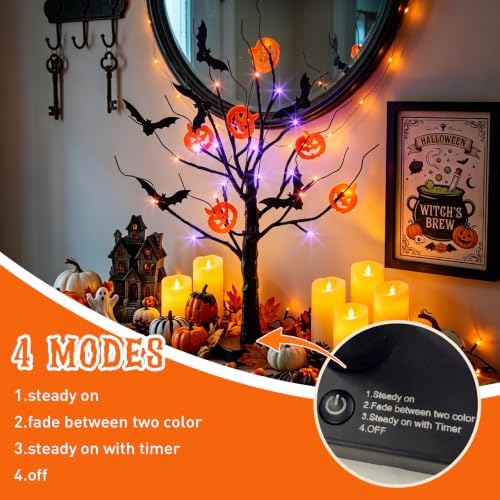 EAMBRITE Halloween Decorations Indoor Halloween Tree Black Spooky Tree