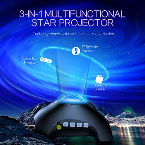 Northern Galaxy Light Aurora Projector with 33 Light Effects, Night Lights LED Star Projector for Bedroom Nebula Lamp