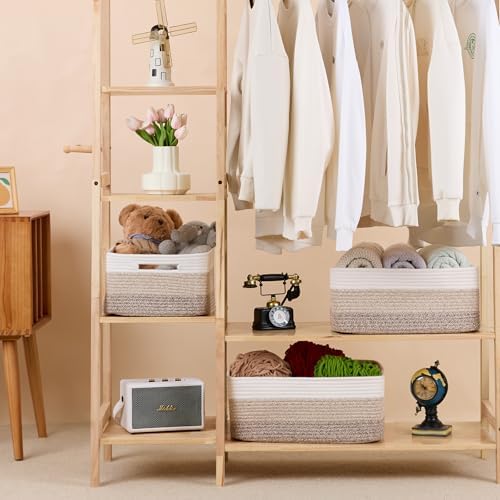 Toy Baskets / Large Storage Baskets / L17xw13xh7.5 / Gradient Brown / Set of 2