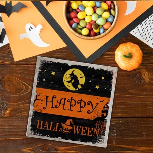 Witch Decor Sign Halloween Wood Sign Happy Halloween Decorations