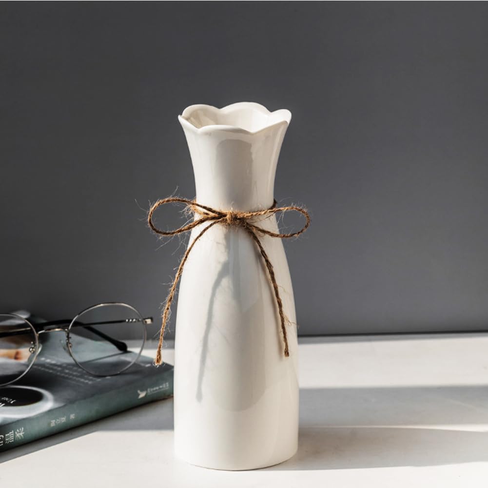 Boho Ceramic Vase / White-1