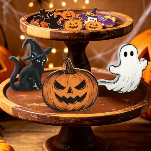 3Pcs Halloween Table Decorations Indoor, Farmhouse Cute Ghost Decorations