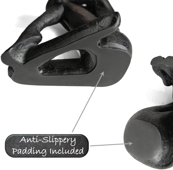 Book Stoppers / Yoga-Style Decorative Bookends / Black