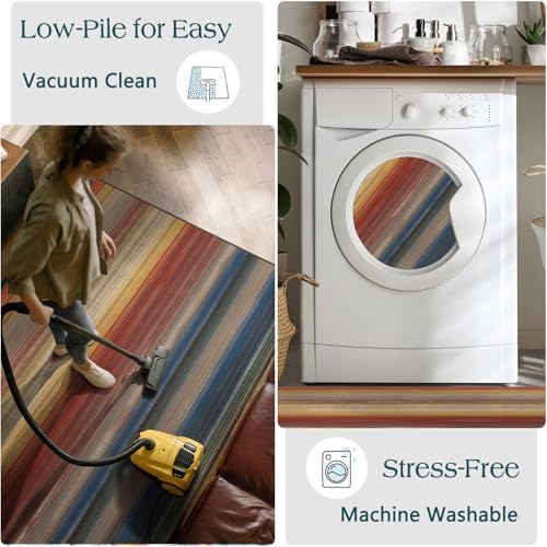 3x5 Ombre Entry Rug - Washable Indoor Outdoor Mats for Front Door