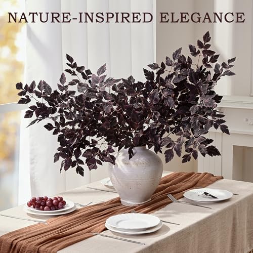 Waipfaru 36" Fall Stems for Vases, Artificial Cimicifuga Stems (3pcs)