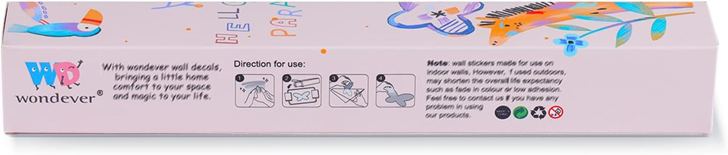 Plants Wild Flowers Wall Stickers Grass Floral Leaves Butterflies Peel and Stick Wall Art / Green