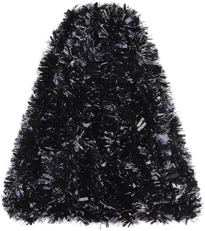 33ft Black Christmas Tinsel Garland,Xmas Metallic Twisted Hanging Garland for Chistmas Tree Fireplace Mantle Home Decoration