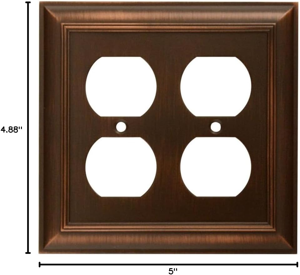 Cool Knobs and Pulls (CKP) Impressions Collection, 31194 Decorative Double Duplex Wall Plate/Outlet Cover, Long Lasting
