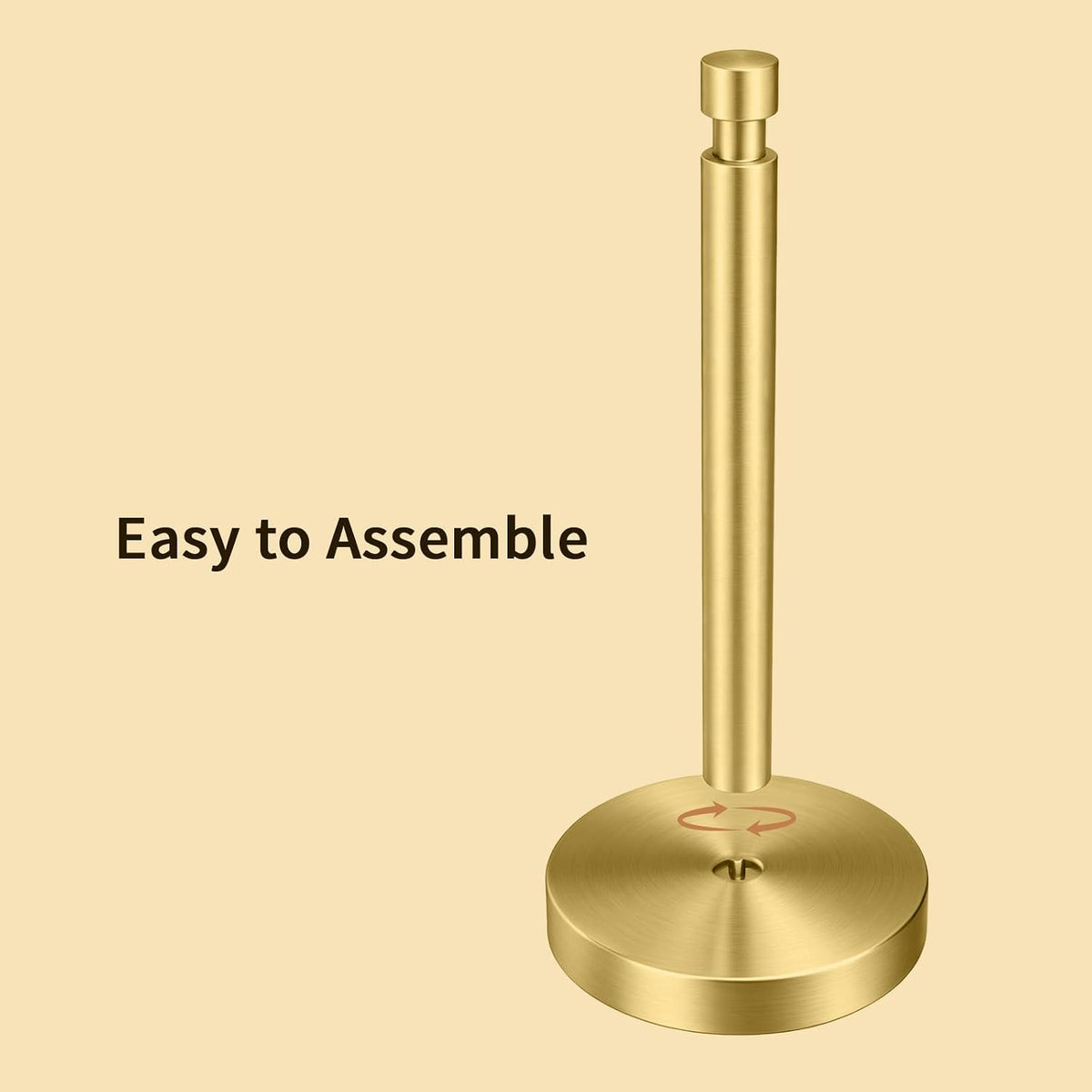 3.9lbs Heavy Duty Paper Towel Holder Countertop Weighted Base Gold | Stainles Steel,Modern Standing Countertop