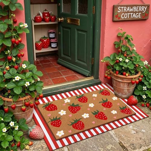 Tinideya 2 23.6 X 35.4 Inches Strawberry Brown Green Red