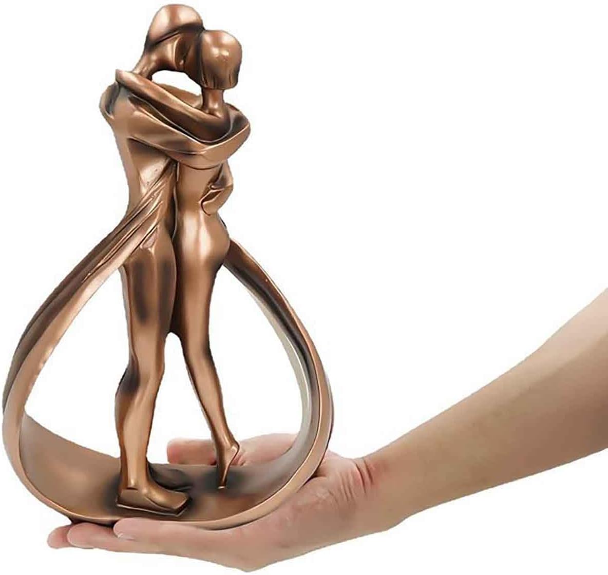 Modern Decor Romantic Lovers Embrace Statue Abstract Sculpture Wedding
