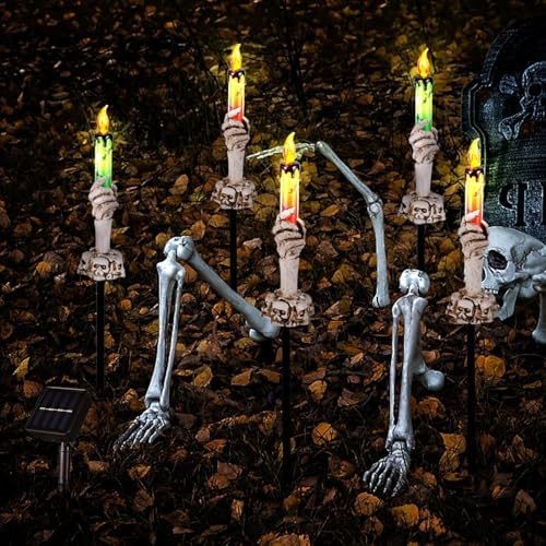 Halloween Decorations Outdoor, Solar Pathway Lights, 10 Pack