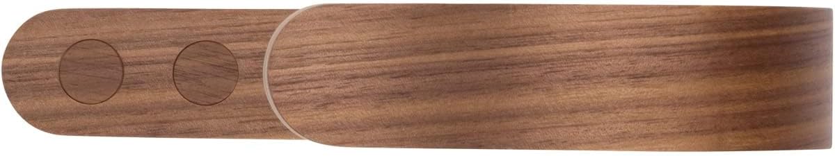 2 x Waveply Wood Curtain Holdbacks Plywood Drapery U Shaped Hook Tiebacks for Wall (Walnut)