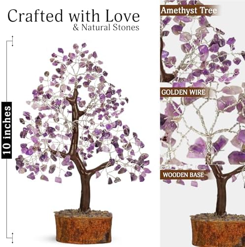 YATSKIA Amethyst Crystal Tree | Purple Gemstone Tree | Spiritual Gifts | Gemstones and Crystals | Home Decor Gifts