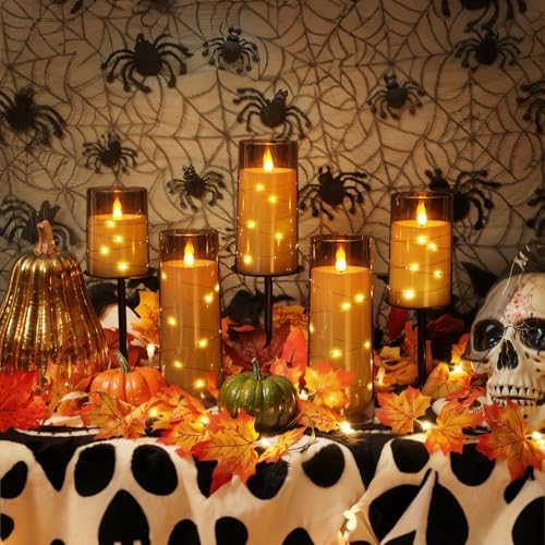 Homemory 3"x6" Flameless Candles, Flickering LED Pillar Candles with Remote