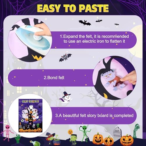 MiniInflat 36 Pcs Halloween Felt Board 3.4FT, 36, Tree