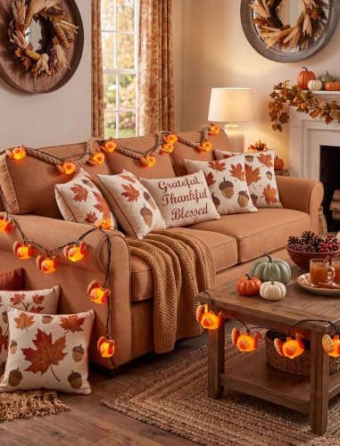 8.5FT 10 LED Outdoor Thanksgiving Turkey String Lights Plug in, Waterproof