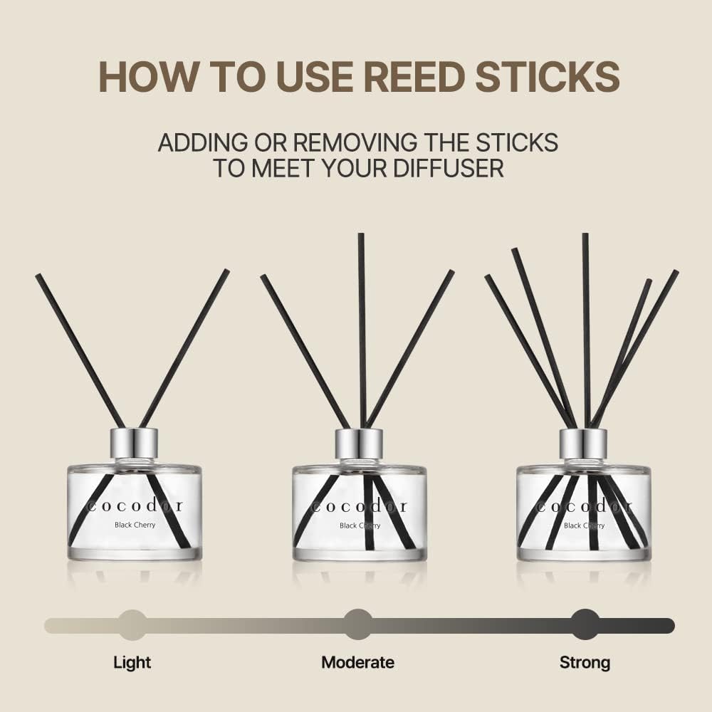 COCODOR Signature Reed Diffuser Set/ / 6.7oz / /Home Fragrance Diffuser / Black Cherry / 6.7ounce/