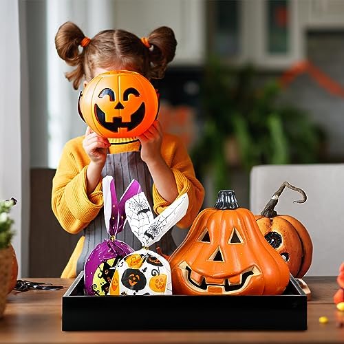 Huwena Halloween Serving Tray with Handles, Decorative, Pumpkin Platters