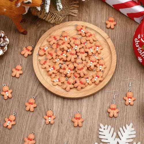 48Pcs Mini Gingerbread Men Ornaments Christmas Tree Decorations