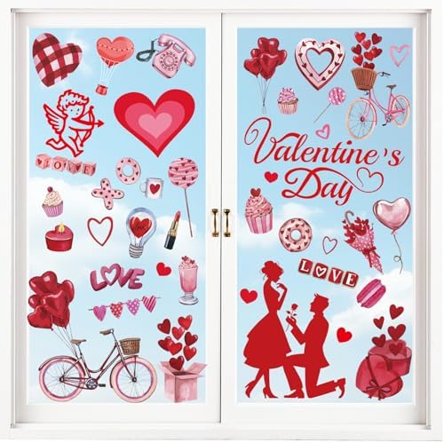 Holiday Window Clings for Home Decorations (Romantic)