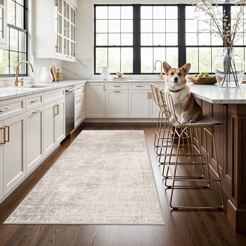 4x6 Living Room Area Rugs: Washable Abstract Non-Slip Small Carpet for Kitchen Bedroom Non-Shedding Floor Mat for Kids