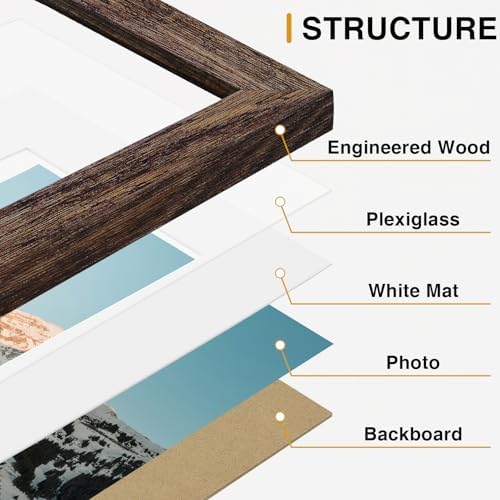 Vittanly 15 Pack Picture Frames Collage Wall Decor, Wall/Tabletop Display