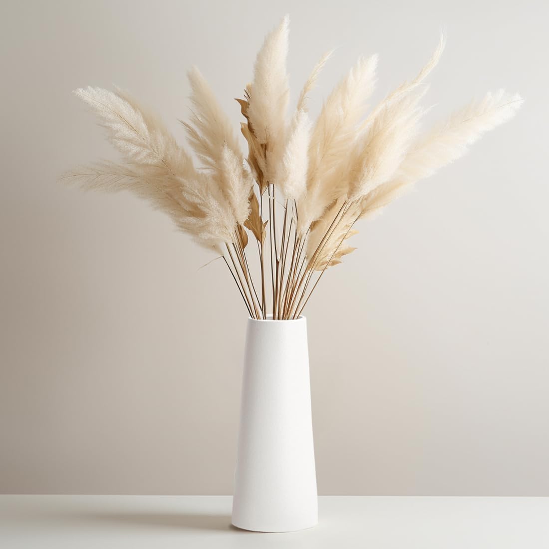 Simple Modern Ceramic Vase / Large: 10 Inches / White / 10 Inch