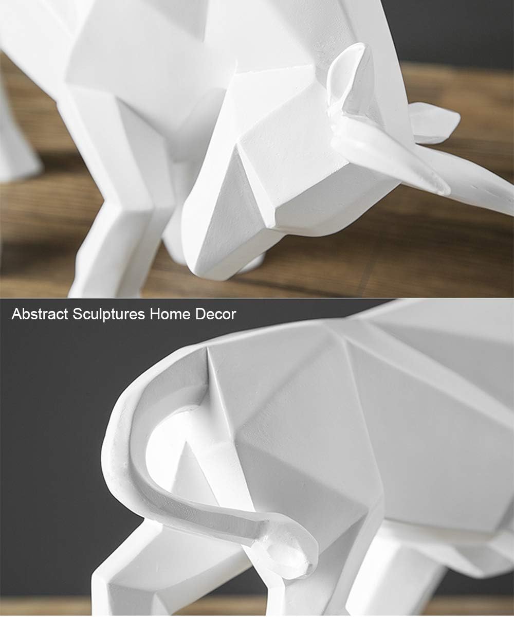 Polyresin Figurine Home Decor / White Bull