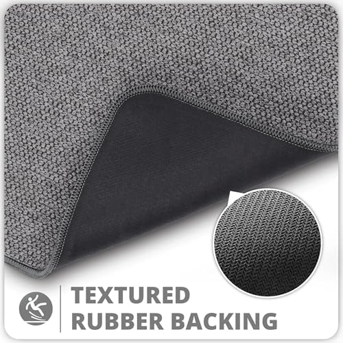 Bosap Bath Mat,Ultra Thin Bathroom Runner Rugs,Large Bath Mats for Bathroom,Quick Dry,Non-Slip,Machine Washable,Low
