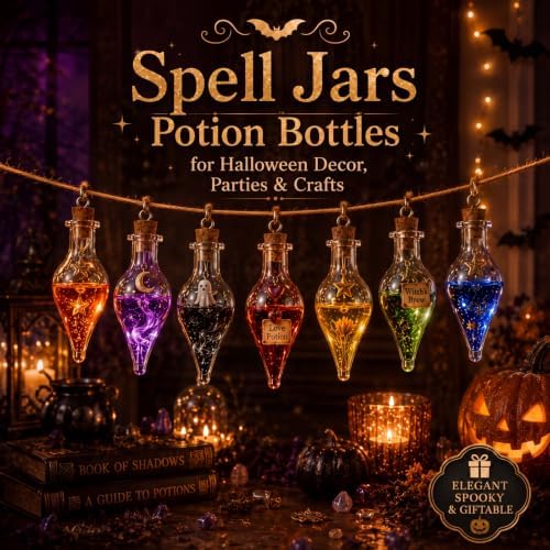 Patelai 30 Pcs Mini Glass Bottles with Cork Glass Tiny Potion Bottles with Lids Clear Mini Wishing Spell Jars with 20 Meters Hanging Rope for Necklace Making Halloween DIY Art Craft(Teardrop-Shaped)