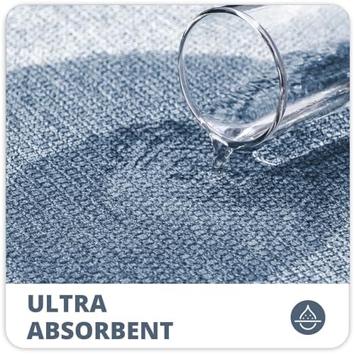 Bosap Bath Mat Set 2 Pieces,Ultra Thin Bathroom Rugs,Rubber Toilet Rugs