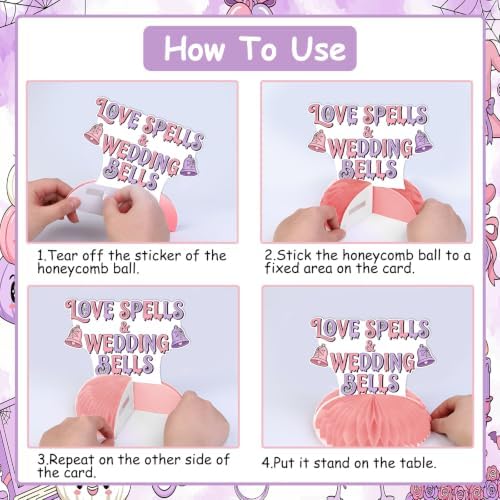 Love Spells And Wedding Bells Bachelorette Honeycomb Centerpieces