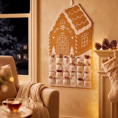 Lumina Christmas Garden Gingerbread Advent Calendar 24 Pockets Felt Decor