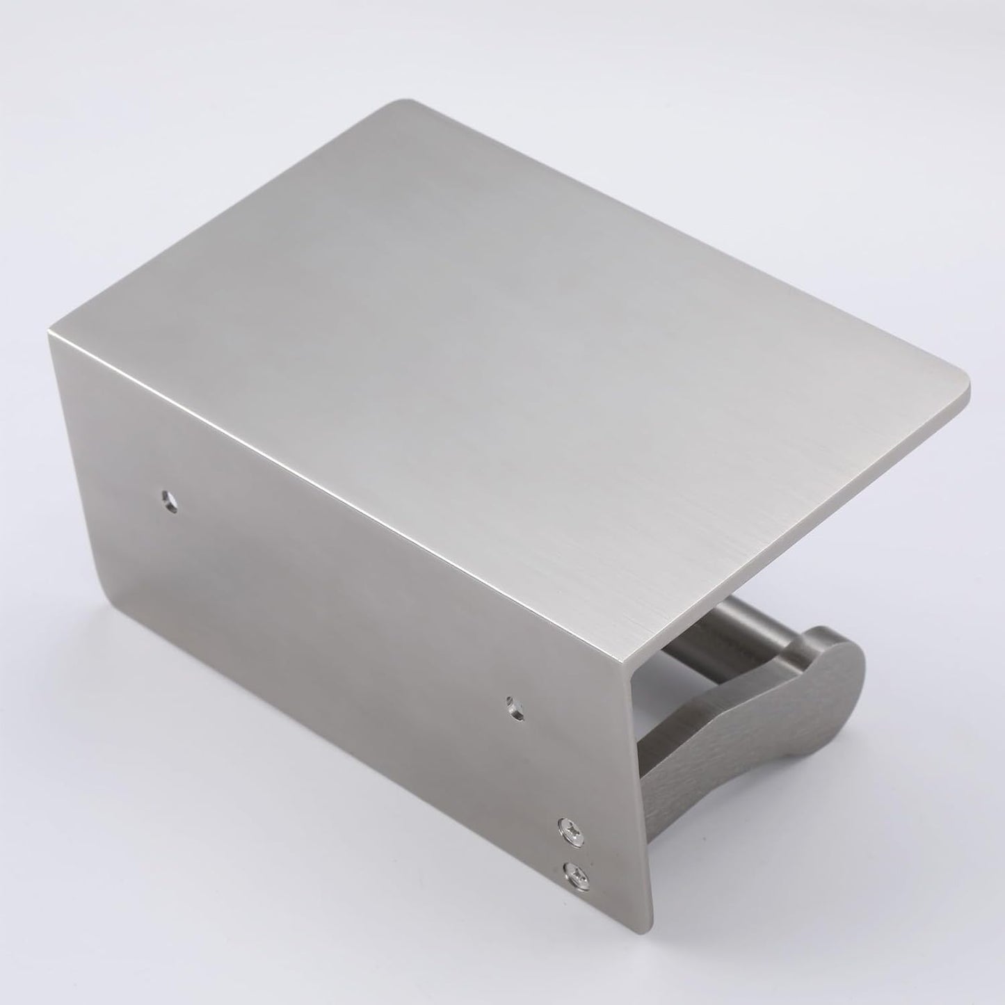 Toilet Paper Holder with Shelf, Adhesive or Screw Wall Mount Toilet Roll Holder for Bathroom, Rustproof Solid Aluminum