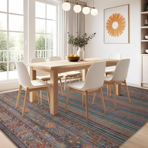 Nakagishi Boho 5x7 Area Rug Living Room Rugs Machine Washable Multi Color