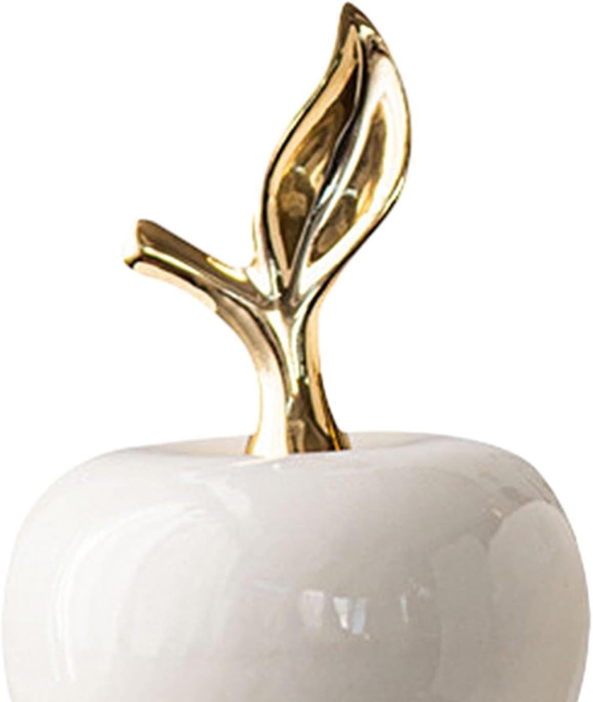 Statue Ceramic Figurine Gifts Collection Tabletop Fruit Sculpture Ornament / Small / White