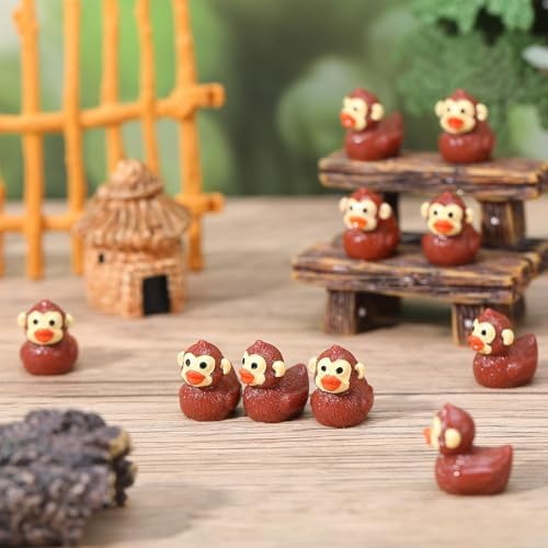 50 Pcs Chimpanzees Ducks, Mini Chimpanzees Resin Ducks Bulk