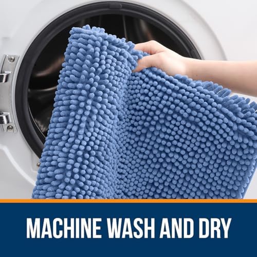 OLANLY Bathroom Rugs 36x24, Extra Soft Absorbent Chenille Bath Rugs