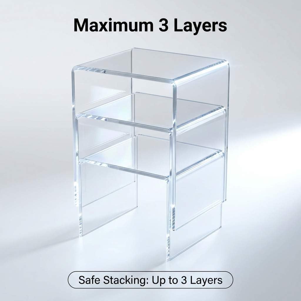 Lightweight Stands for Cupcakes / Clear / 4 x 4 x 4 / Set of 8