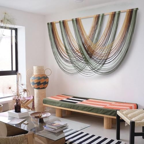 Macrame Wall Hanging Large Boho Wall Decor Yarn Wall Art Tapestry 57"W*31"L