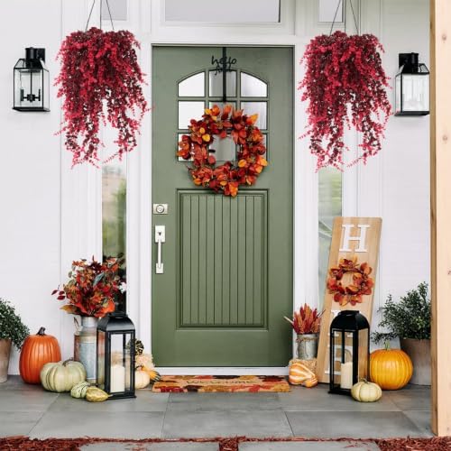 RECUTMS 3Pcs Artificial Fall Hanging Monkey Plants Faux Draping Greenery