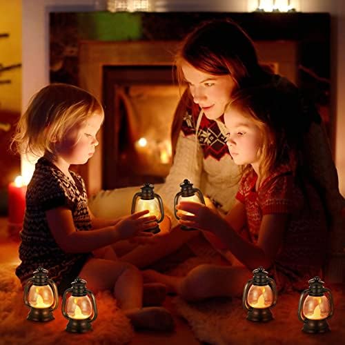 Ferraycle 24 Pcs Mini Lanterns Bulk 4 Inch Black Lamp Table Centerpieces