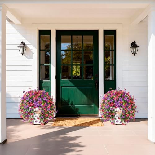 ZFProcess Artificial Hanging Flowers for Outdoors Spring Summer Decoration
