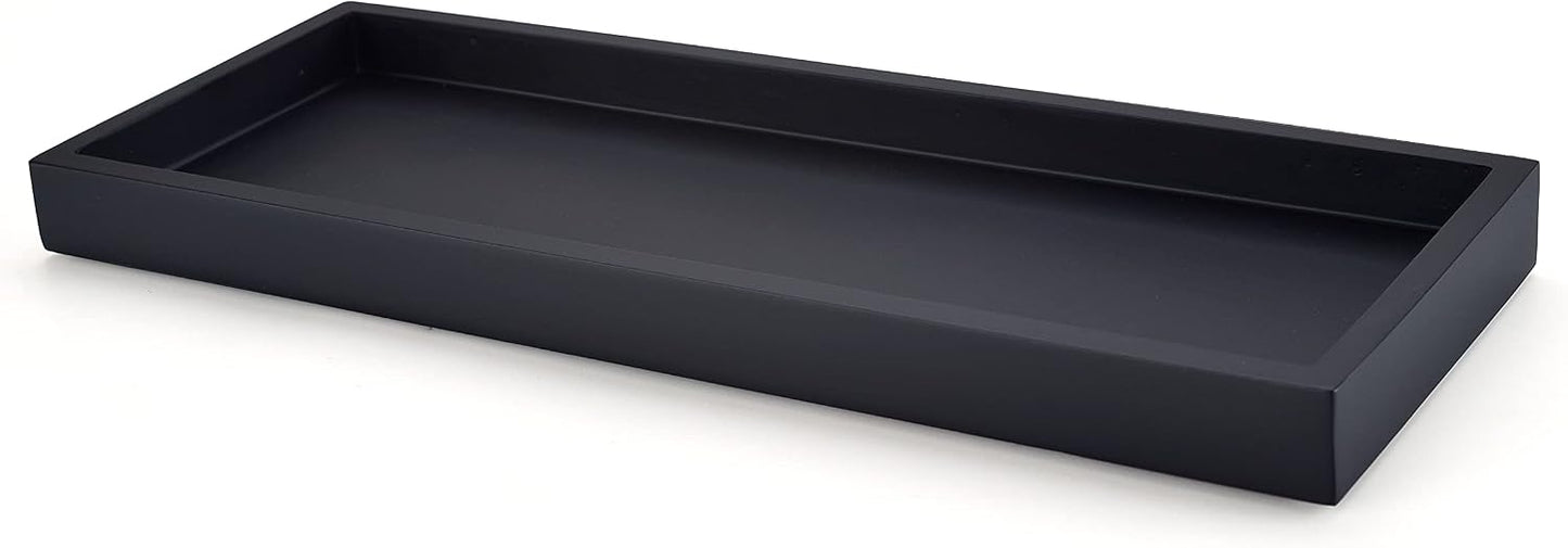 Candles / Resin Bathroom Vanity Tray / Rectangle / Matte Black