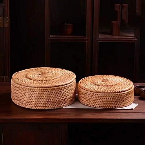 Hand-woven Basket Primary Colours Simple retro Rattan Storage Boxes / Small