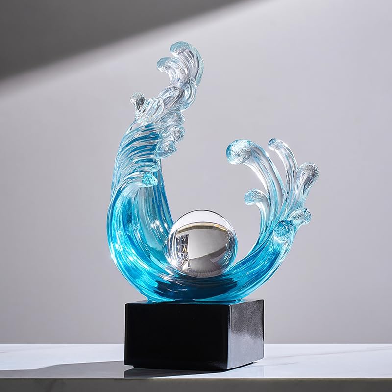 Modern Abstract Decorative Style Statue / A / Light-blue