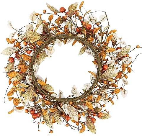 YNYLCHMX 20" Fall Wreath for Front Door, Eucalyptus and Berry Decor