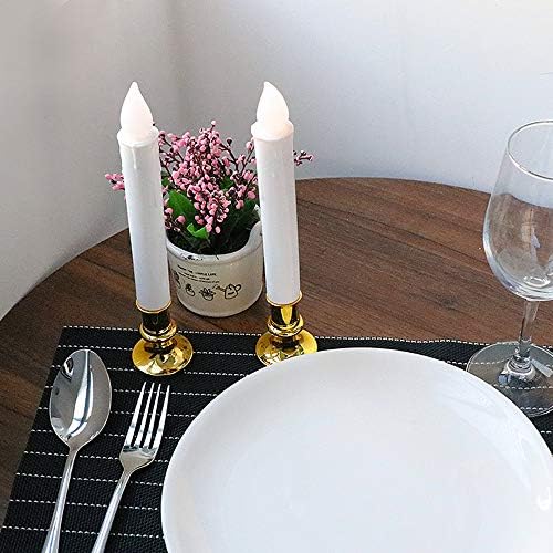 Wondise Flameless Window Taper Candles with Remote and Timer